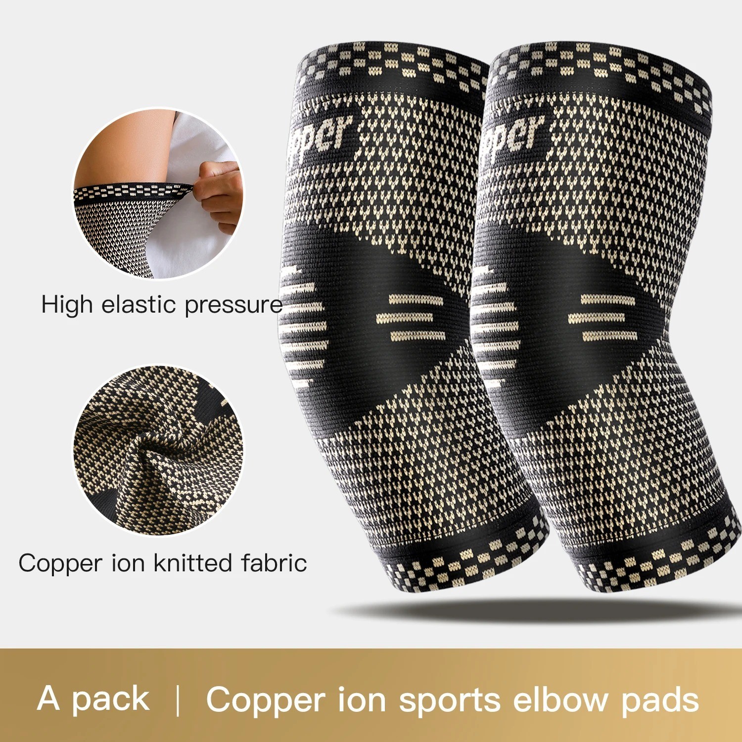Copper Ankle Support Brace Compression Sleeve Socks Elastic Foot Pain Relief.
