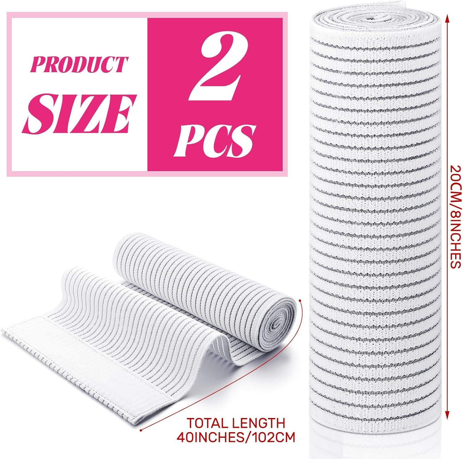 2 Pcs Chest Compression Wrap Breast Support Band Sports Support Strap Bandage Ad