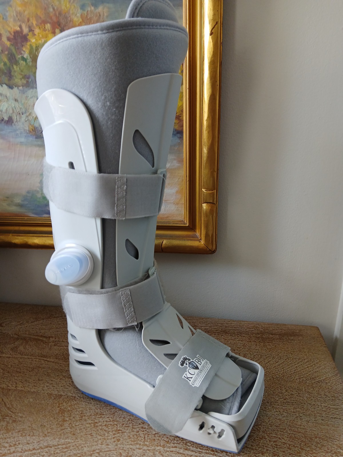 DeRoyal Adjustable Orthopedic Walking Boot Air Cast Large Gray Immobilization