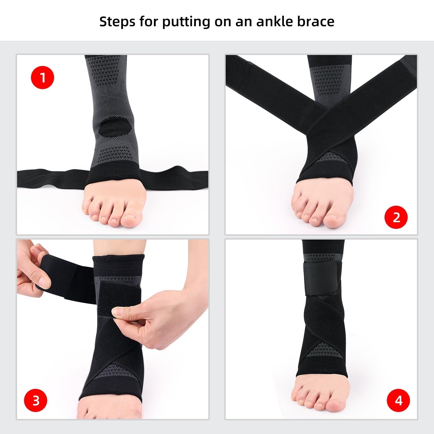 Ankle Support Brace Compression Sleeve Plantar Fasciitis Pain Relief Foot Wrap