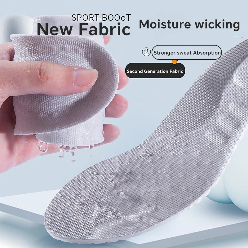 1Pair Sport Insoles Full for Feet PU air cushion Sole Soft Breathable Shock Abso