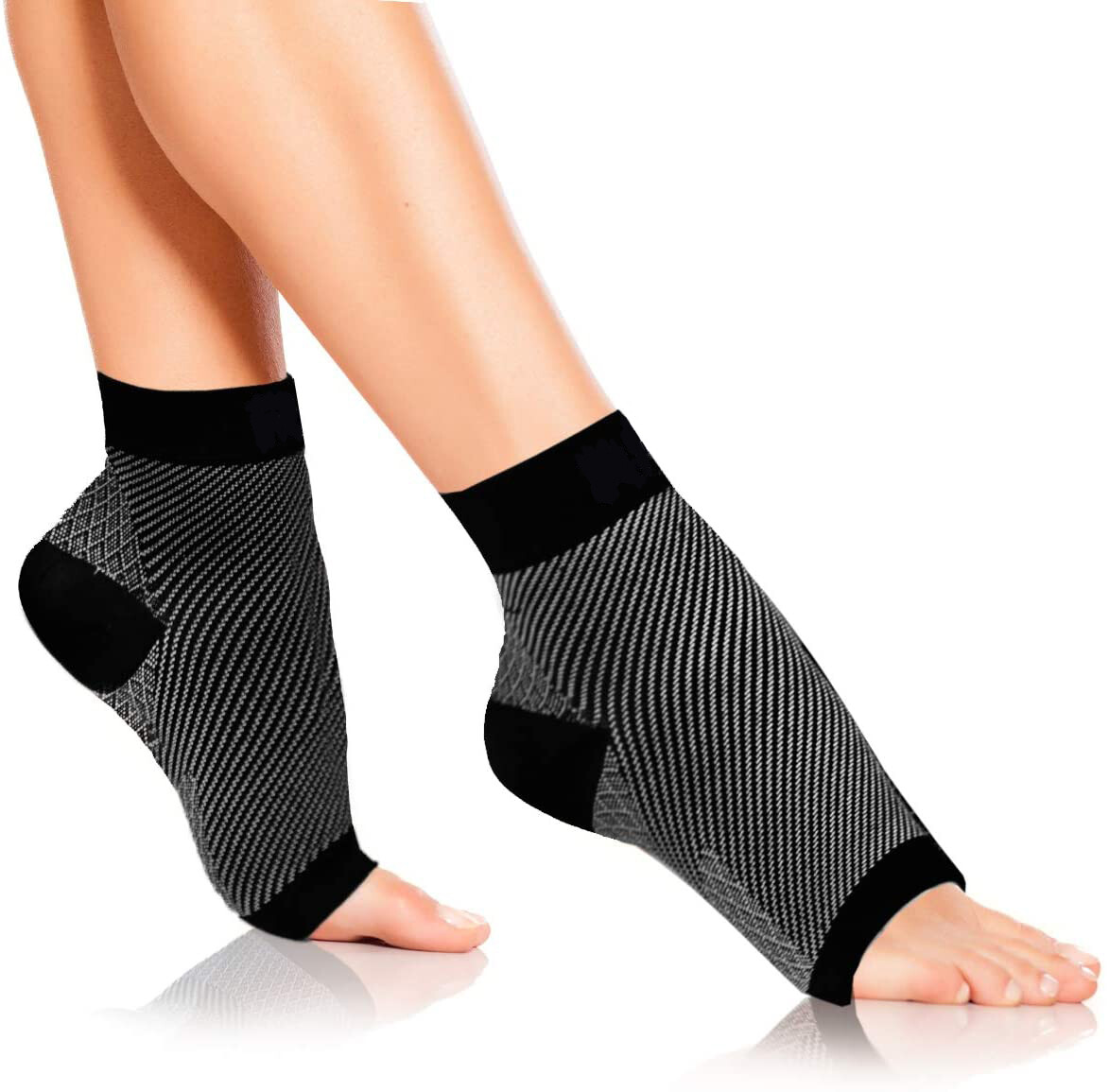 Compression Socks Foot Care Sleeves – Best For Heel , Arch & Ankle Brace Support