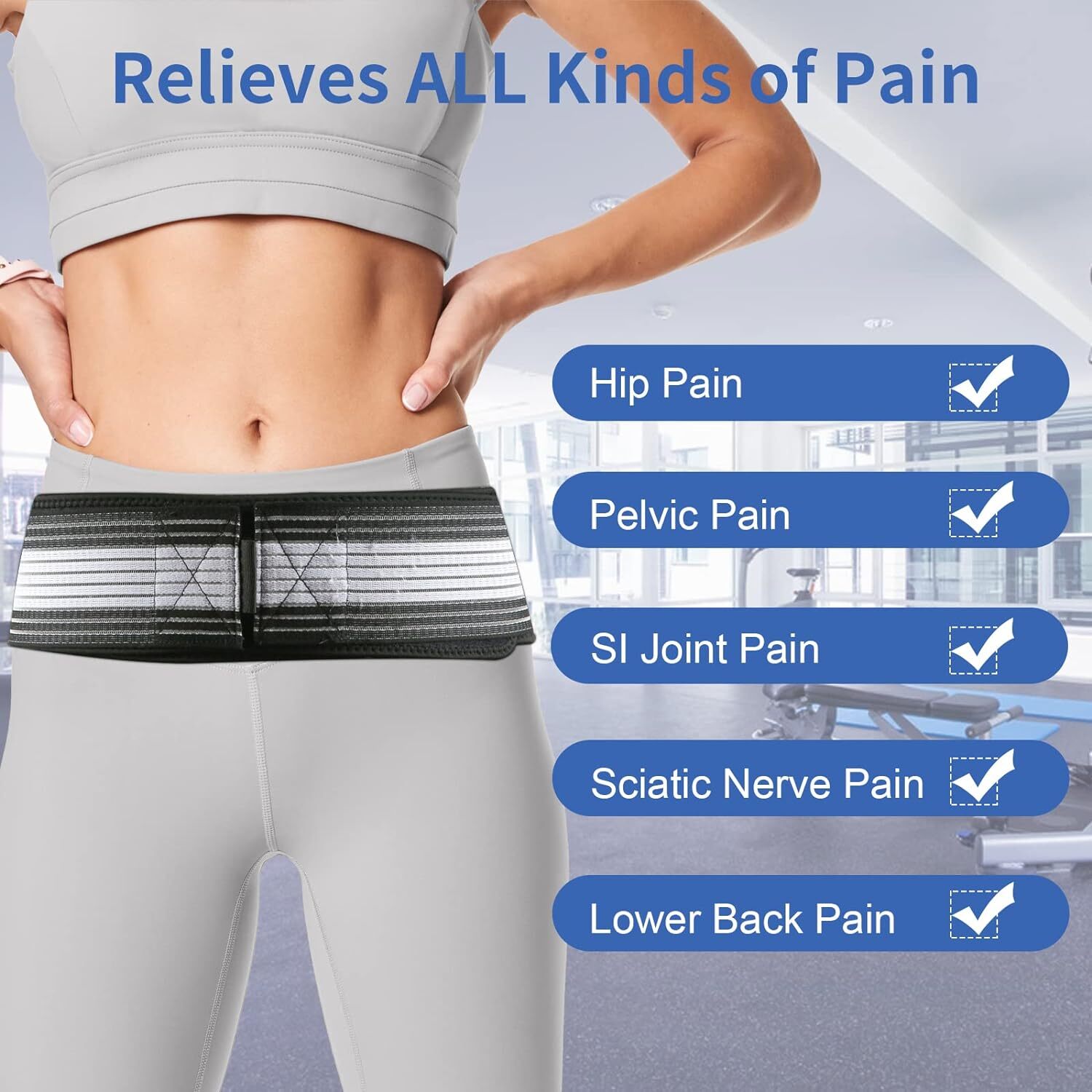 Lower Back Pain Sciatica PainRelief, HipBelt Back Support Waist Brace Women Men