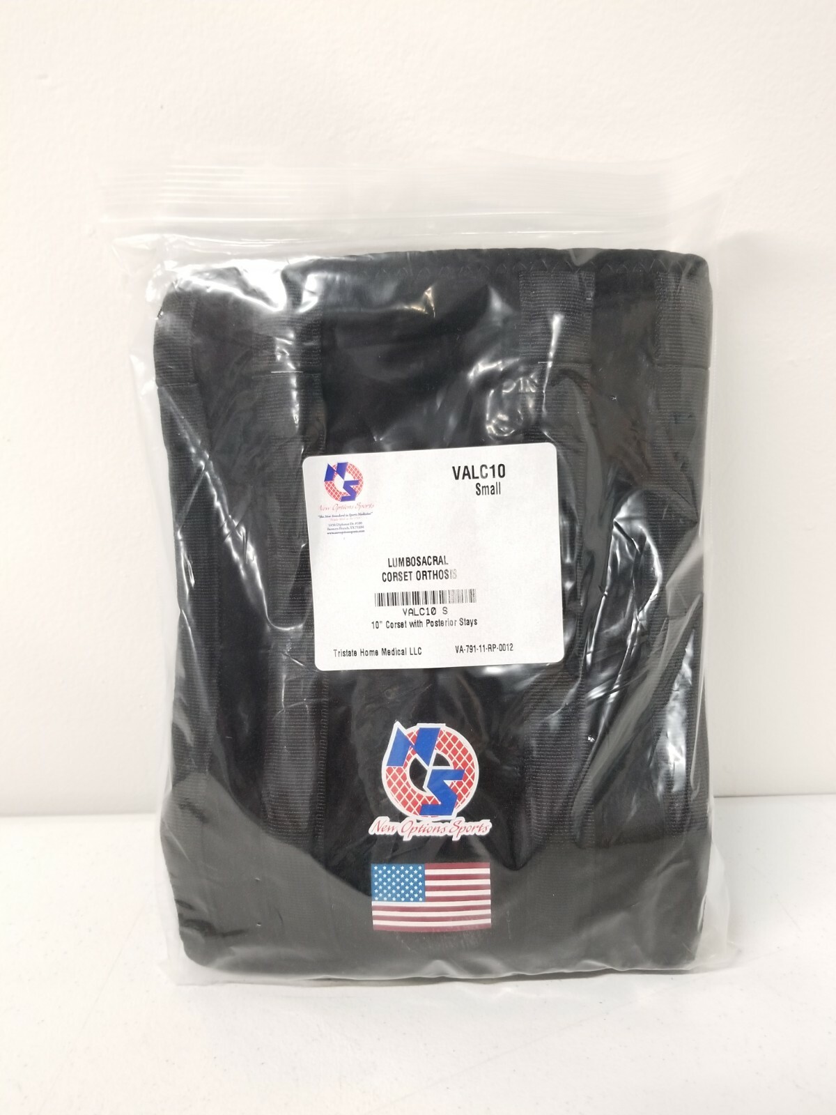 New Options Sports Lumbosacral Corset Orthosis | USA | VALC10 10″ Small