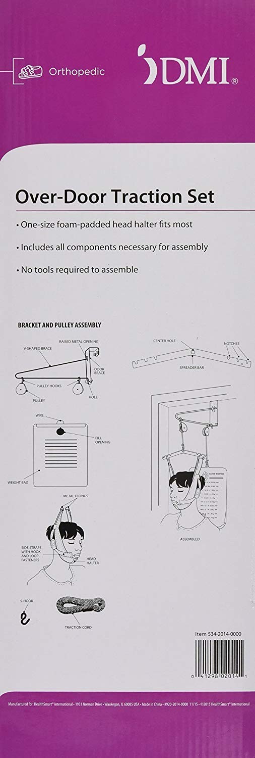 DMI Cervical Neck Traction Over the Door Device for Physical Therapy Helps