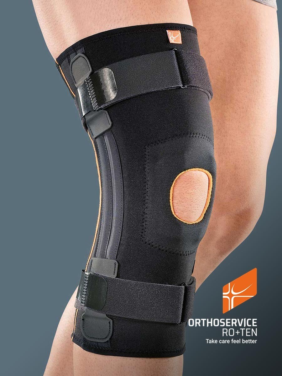 ROTEN Genufit 08 AirX Fabric Tubular Knee Pad with Spiral Slats Size M