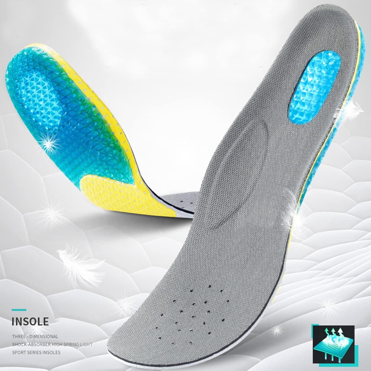 Children’s Athletic Gel Insoles for Cushion and Comfort Kids Running Insoles …