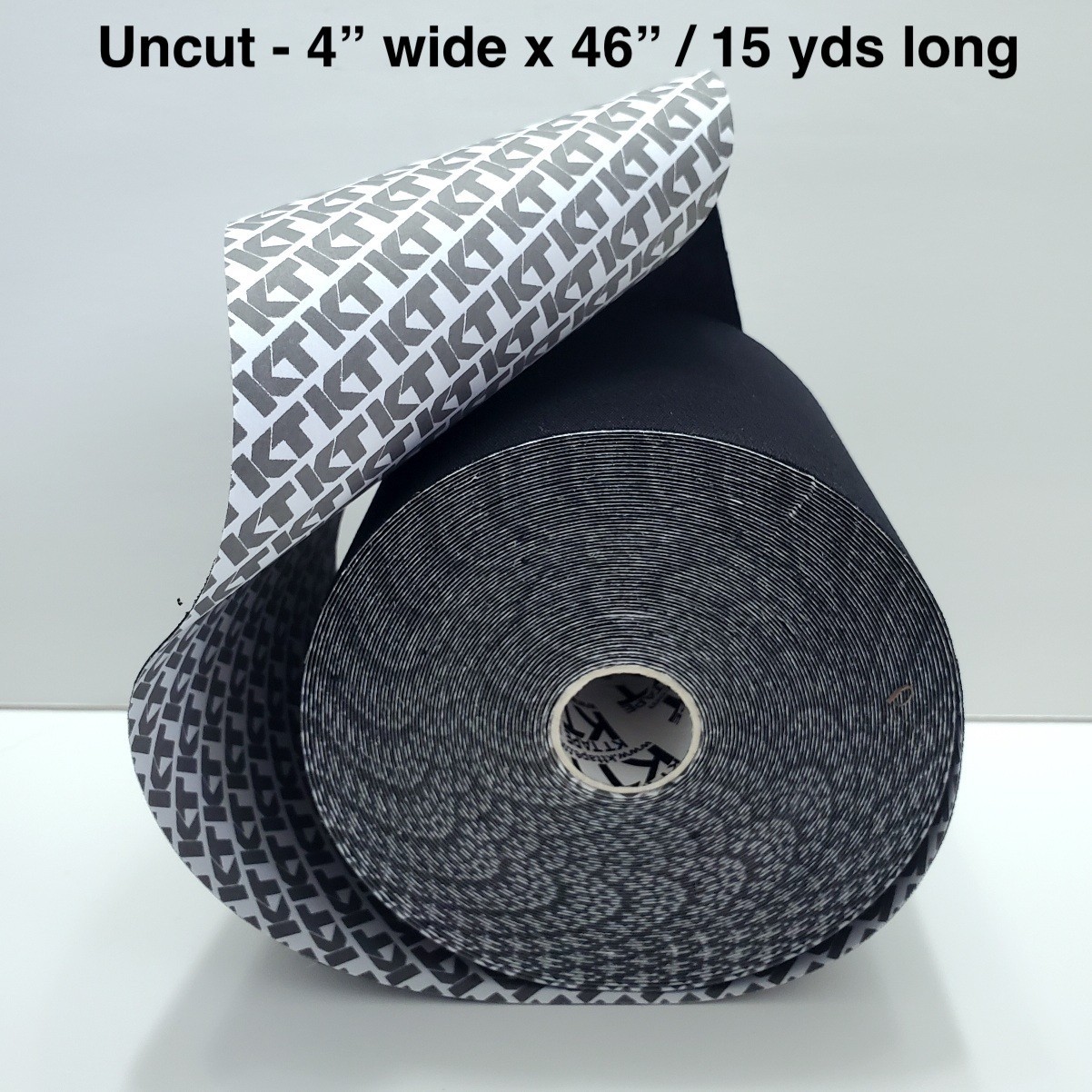 NEW – KT Tape COTTON Black uncut 4” wide x 46ft Kinesiology sports elastic tape
