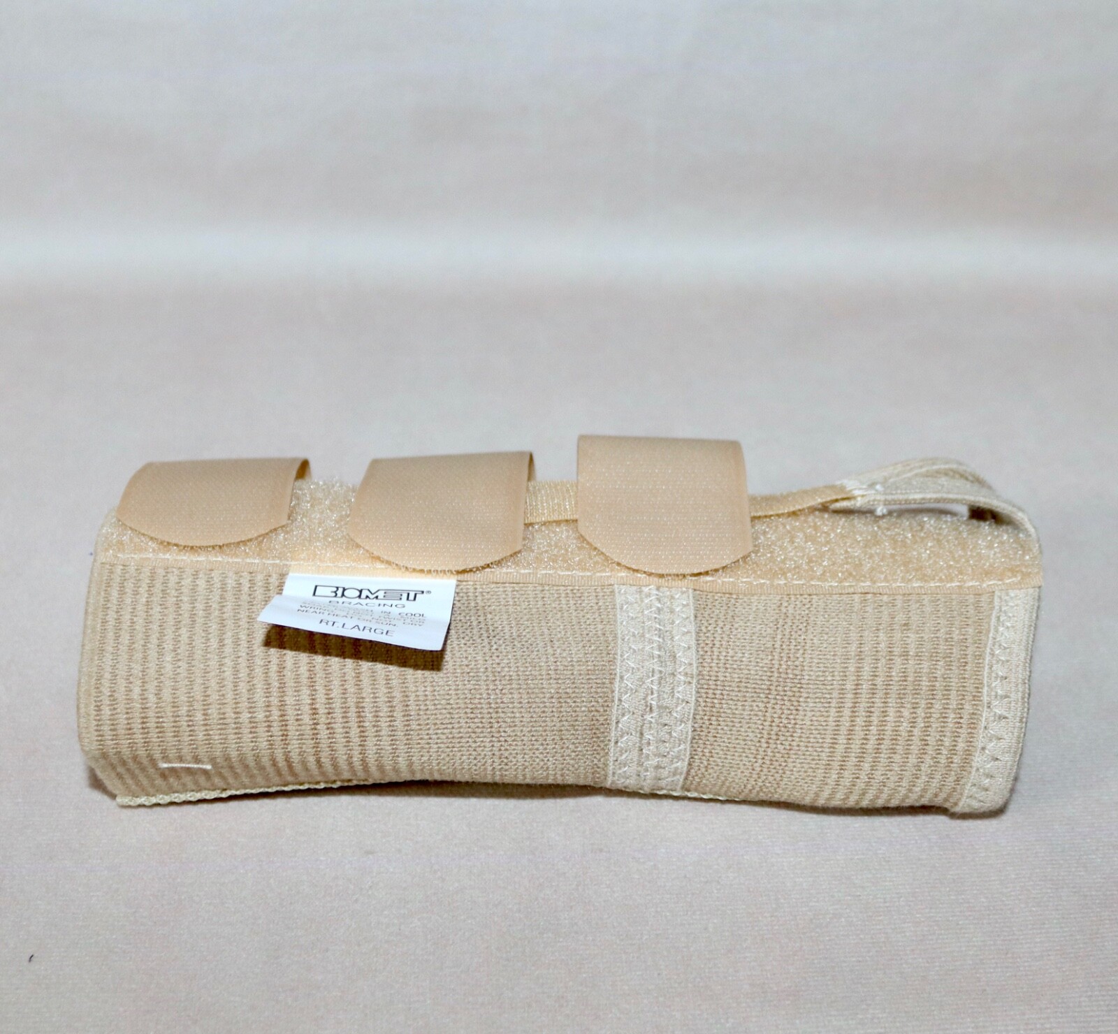 Biomet Bracing Elasto Fit Wrist Support ~ Adult Right Large ~ Beige #204115 NEW