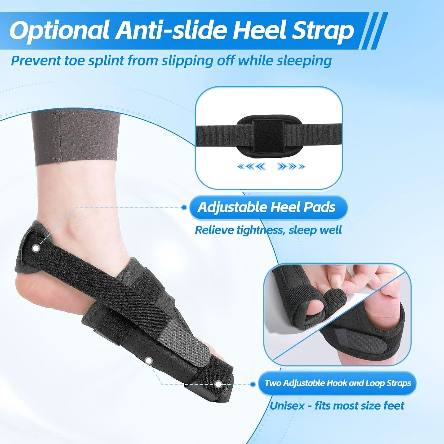 Broken Big Toe Splint Brace, Turf Toe Brace Support for Broken, Fracture, Sprain