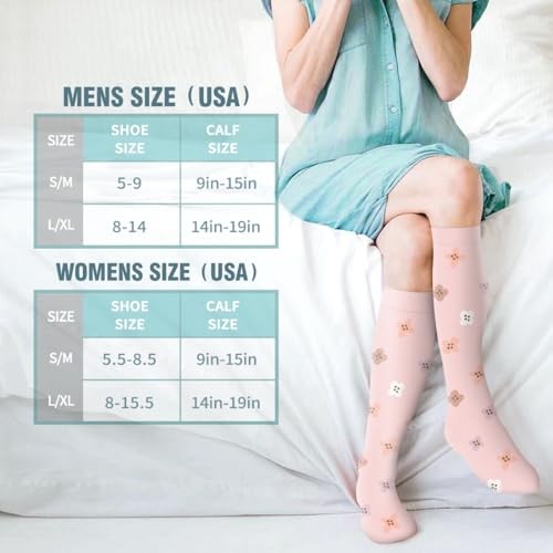 Compression Socks for Women & Men Circulation(6 Large-X-Large 01-Assorted28