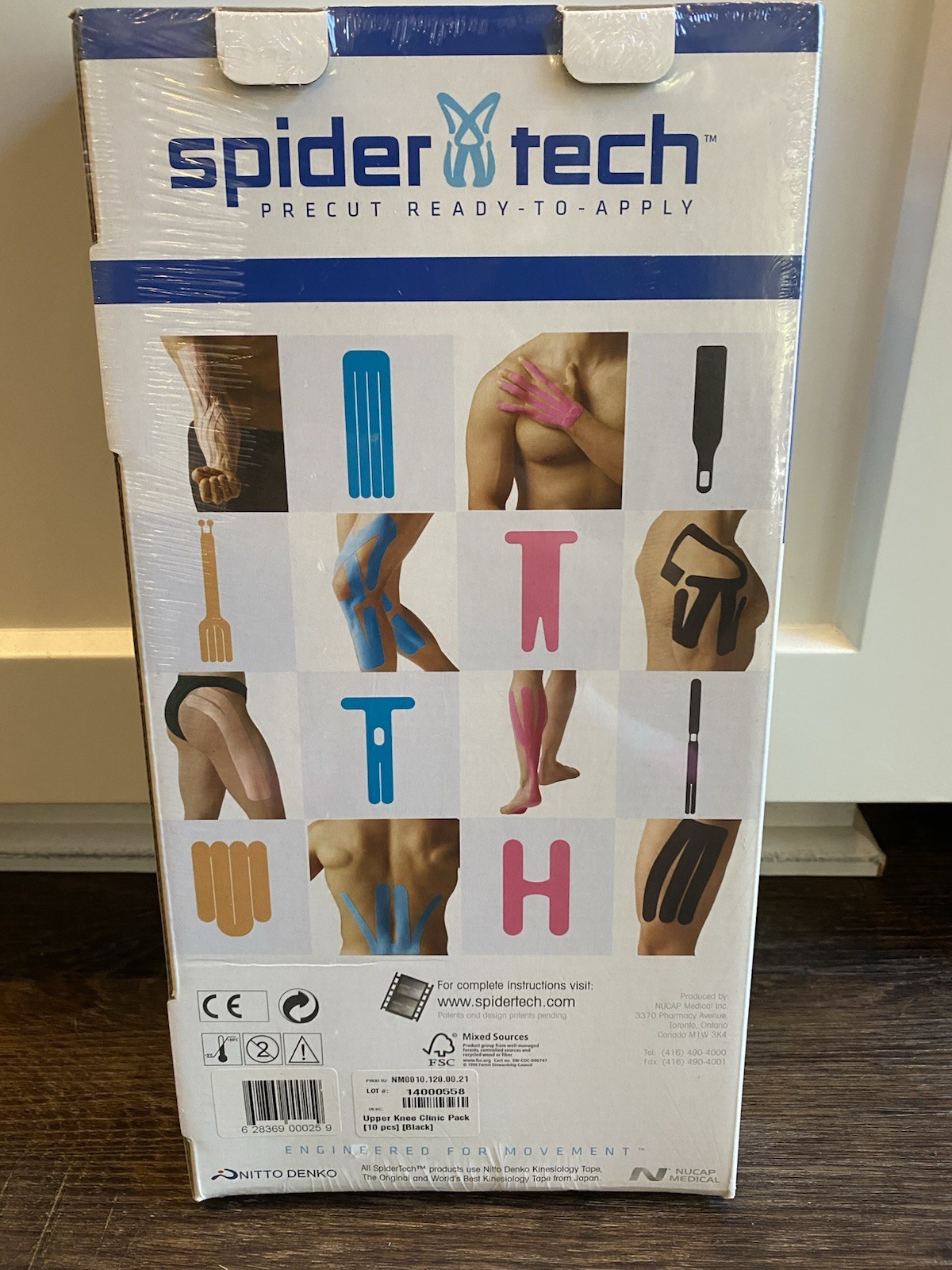 Spidertech Precut KT Tape Knee Brace