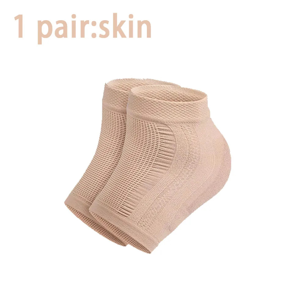 Gel Silicone Foot Cover Mesh Heel Socks Shoes Pads Moisturizing Anti-wear Dry F