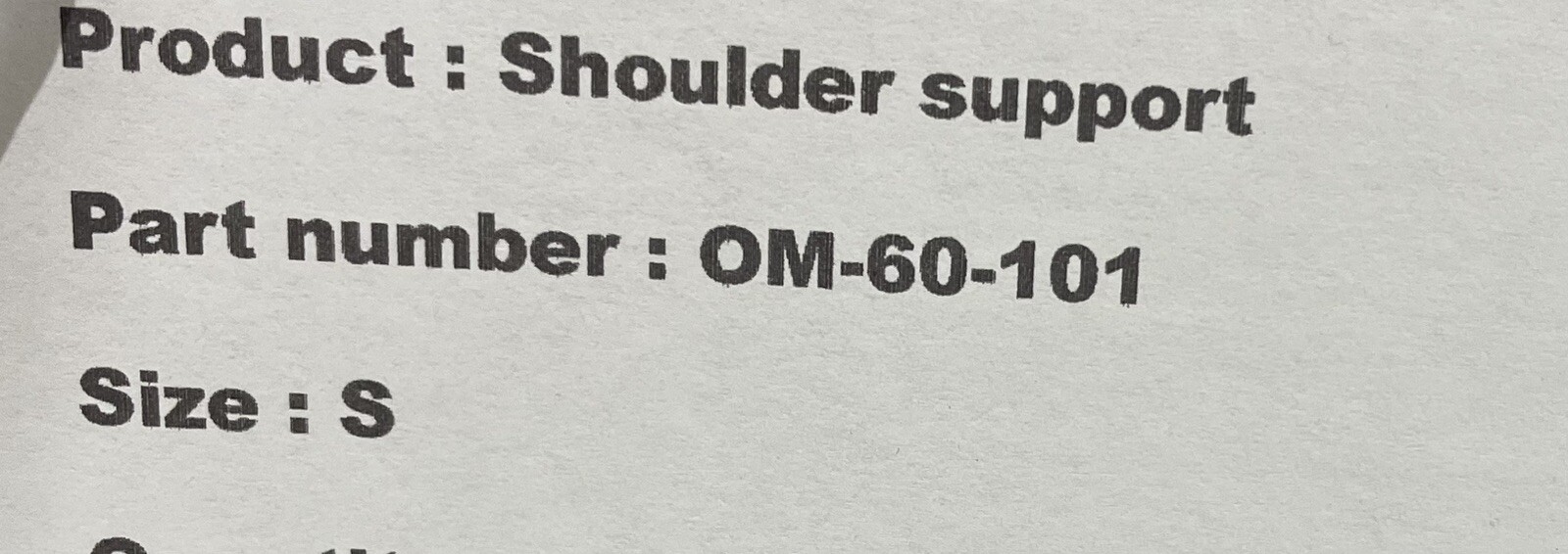OM-60-101 Shoulder Support Rehab Brace Small 59-68” S NEW! FREE SHIPPING!