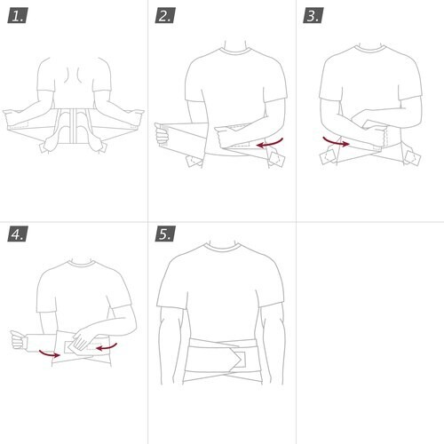 Choice: ACTIMOVE 10″ Lumbar Sacral Back Support Brace/Belt. Professional Line.