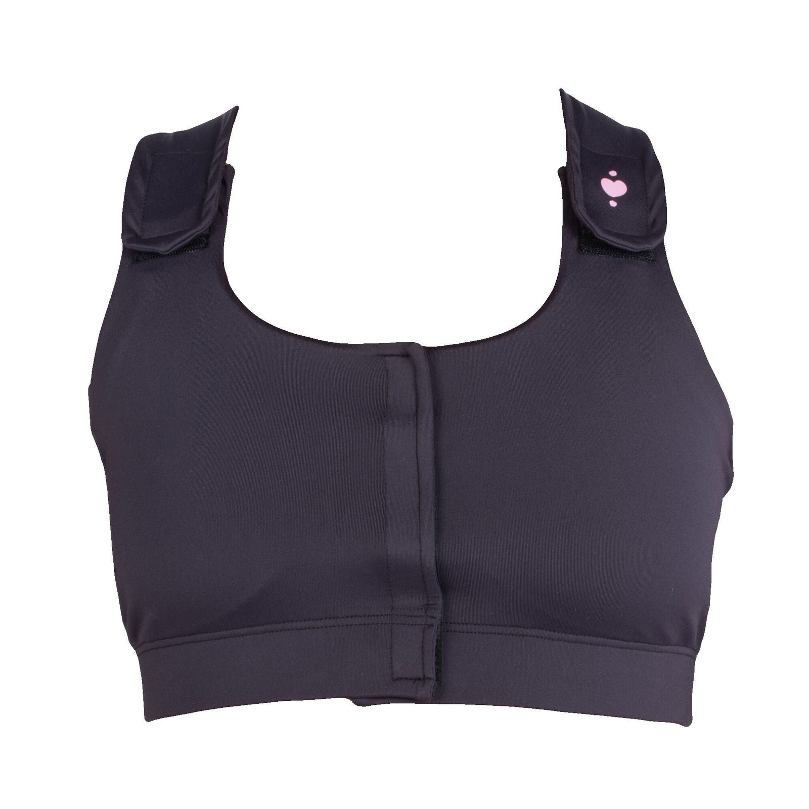 heart&core Serena Bra Post-Surgery Comfortable Racerback Pockets Black Small