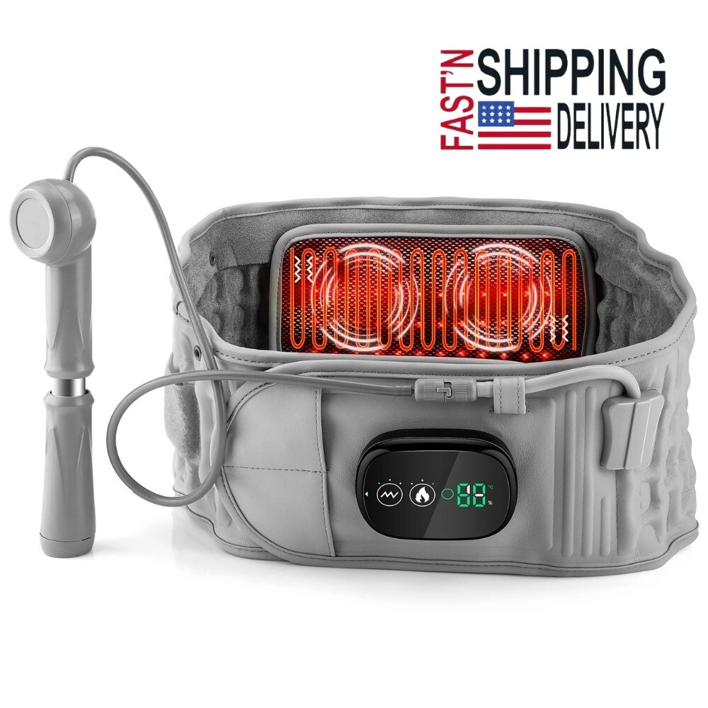 Decompression Inflatable Air Traction Lower Back Belt Sprain Waist Pain Relief