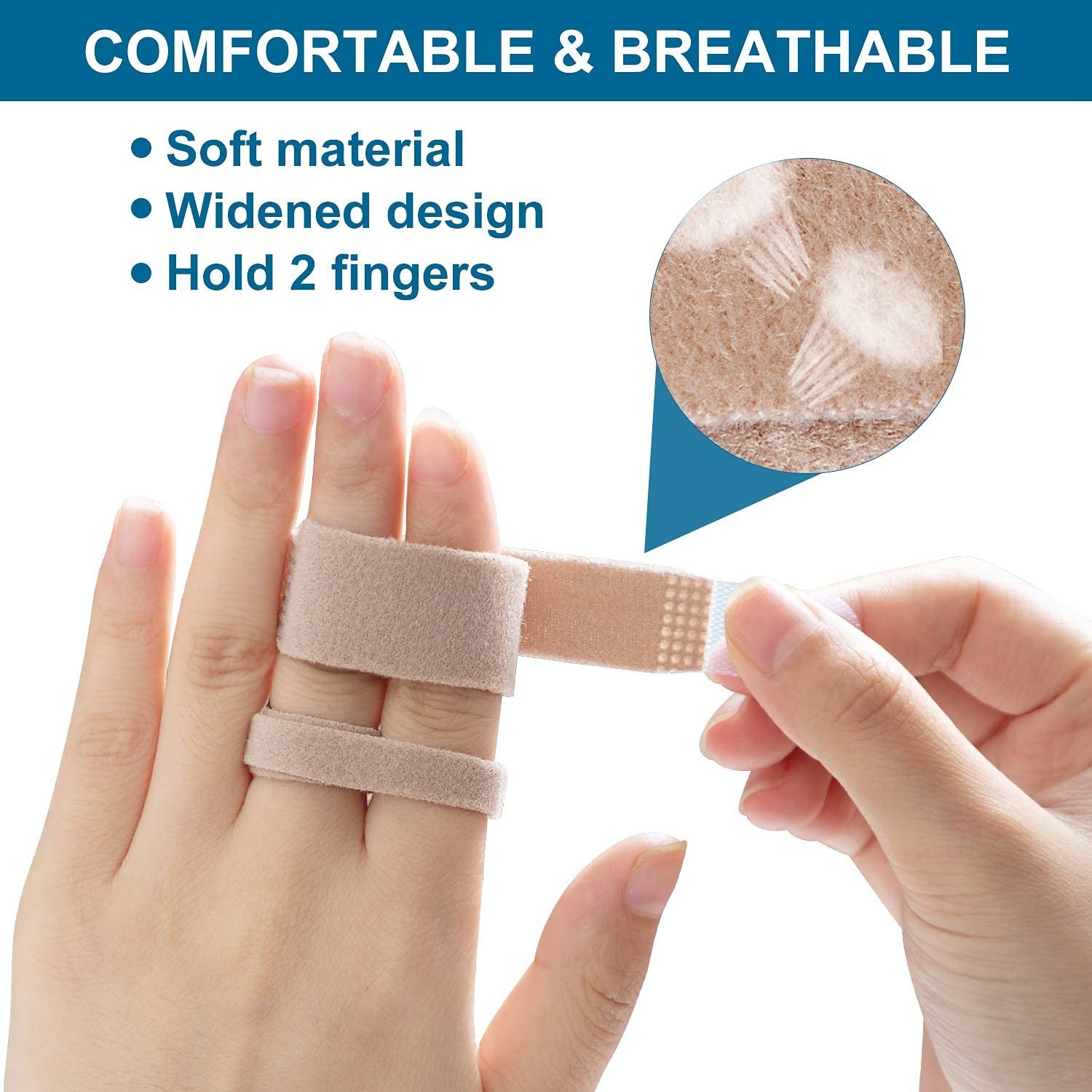12 PCS Finger Buddy Wraps – Loops Tapes for Broken, Swollen Fingers & Toes, Spli
