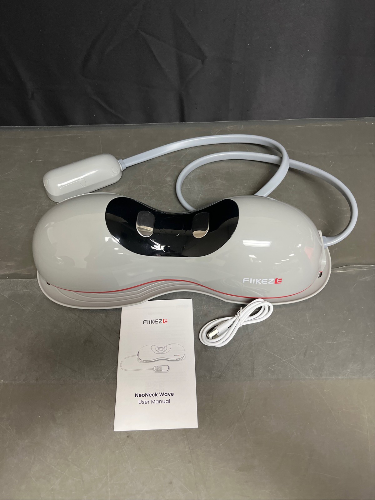 Flikeze Heated Neck Stretcher with Red Light Therapy, Wireless Cervical Traction