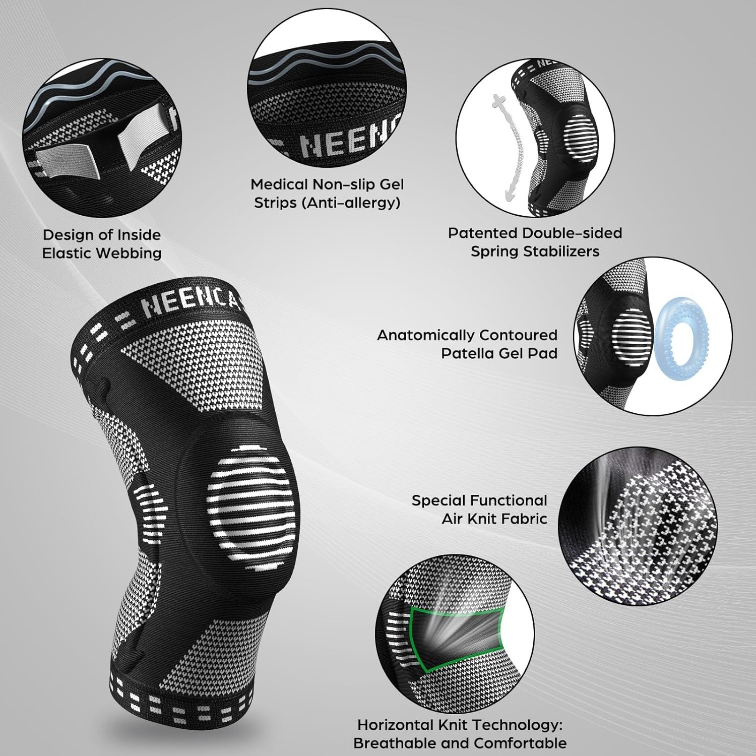 Advanced Medical Knee Support with Compression & Stabilizers – FSA/HSA Eligible