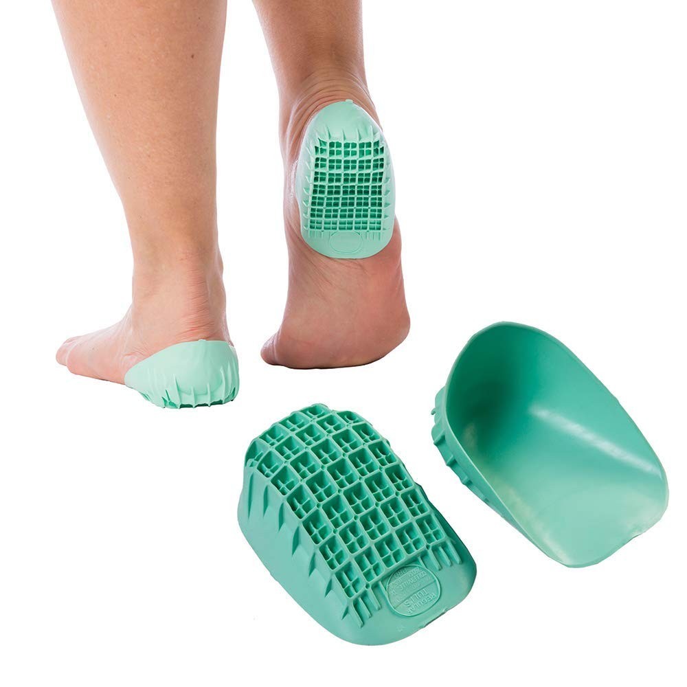 Heavy Duty Heel Cups for Sever’s Disease Relief – 2 Pairs, Green, Regular Fit
