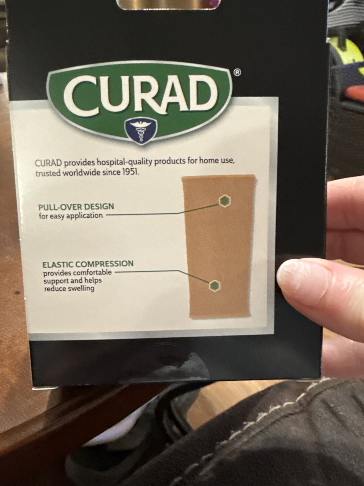 Curad (2 Pack) Knee Support Elastic Pullover One Size Beige Color