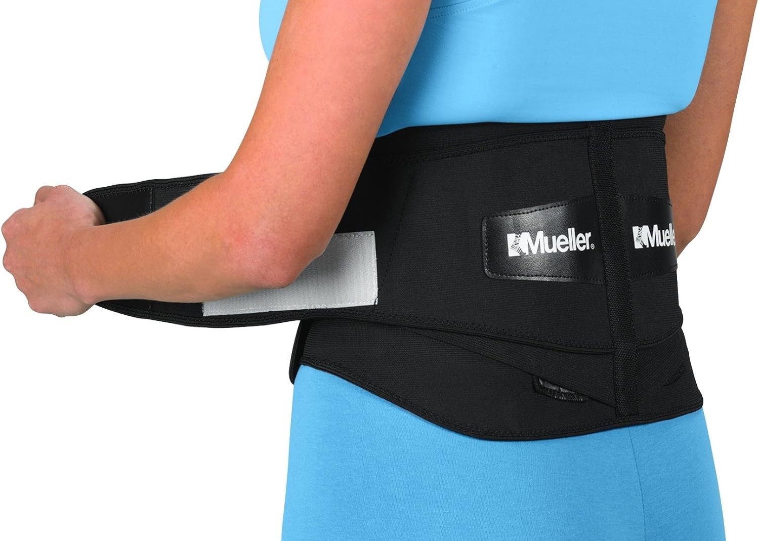 Mueller 255 Lumbar Support Back Brace with Removable Pad – Regular 28″-50″…