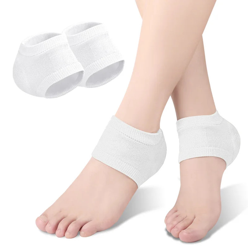 Gel Silicone Heel Protector Sleeve Cushion Heel Pads Support Feet Care Skin Repa