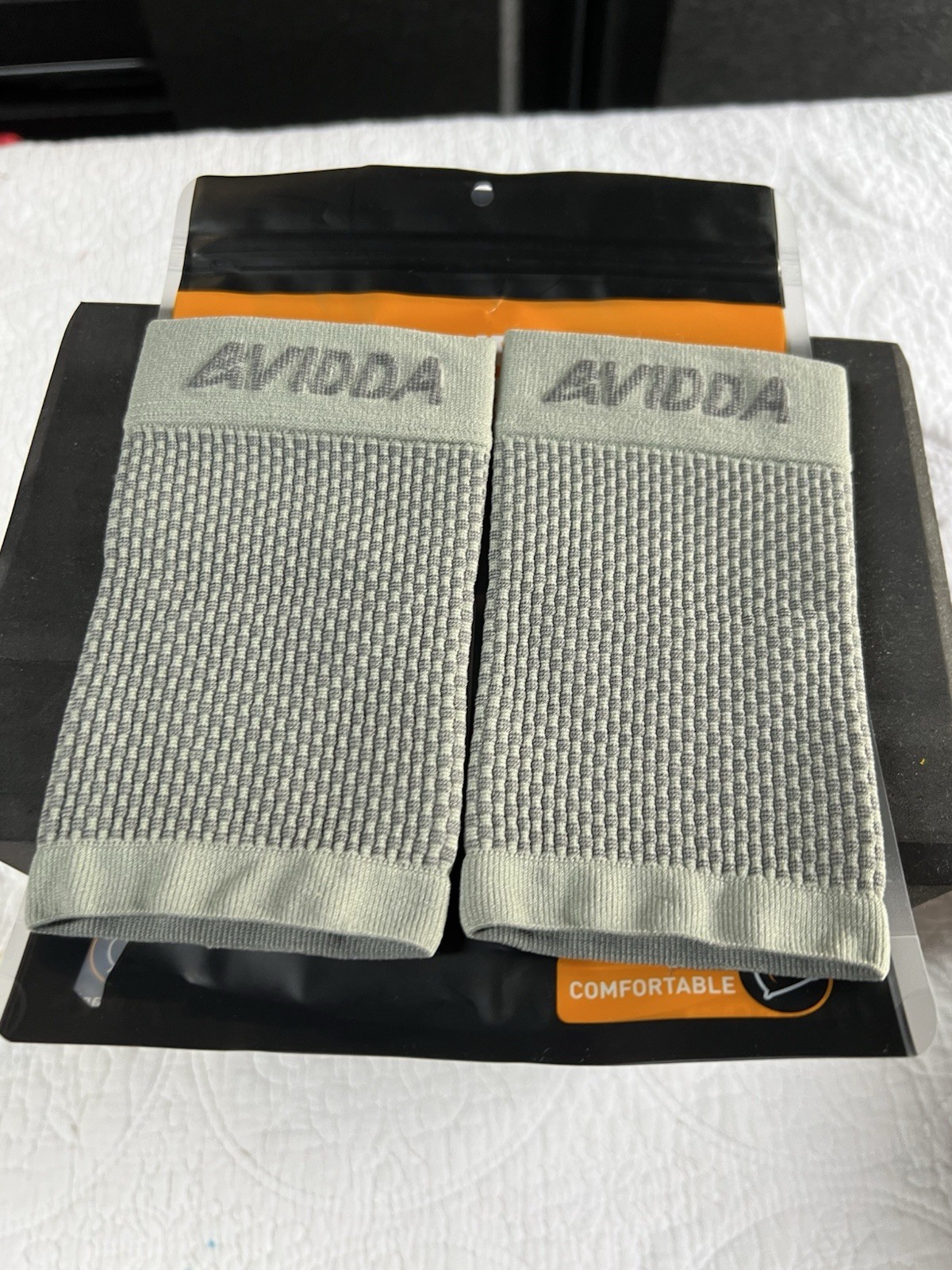 AVIDDA Comfortable Foot/feet arch Compression Sleeves Pair One Size Gray