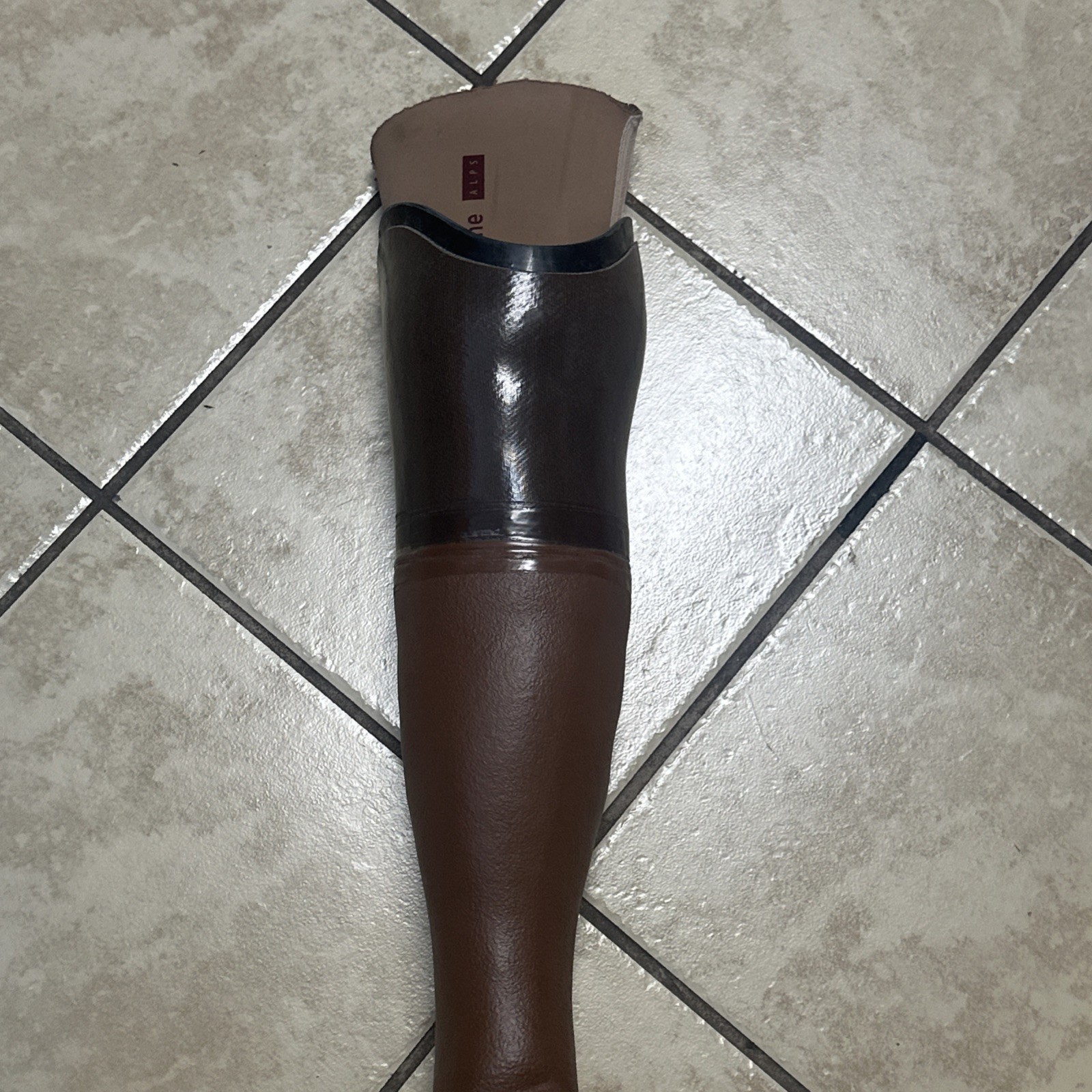 Vintage Prosthetic Leg Right Above Knee Melanated Dark Skin Rubber Carbon Fiber