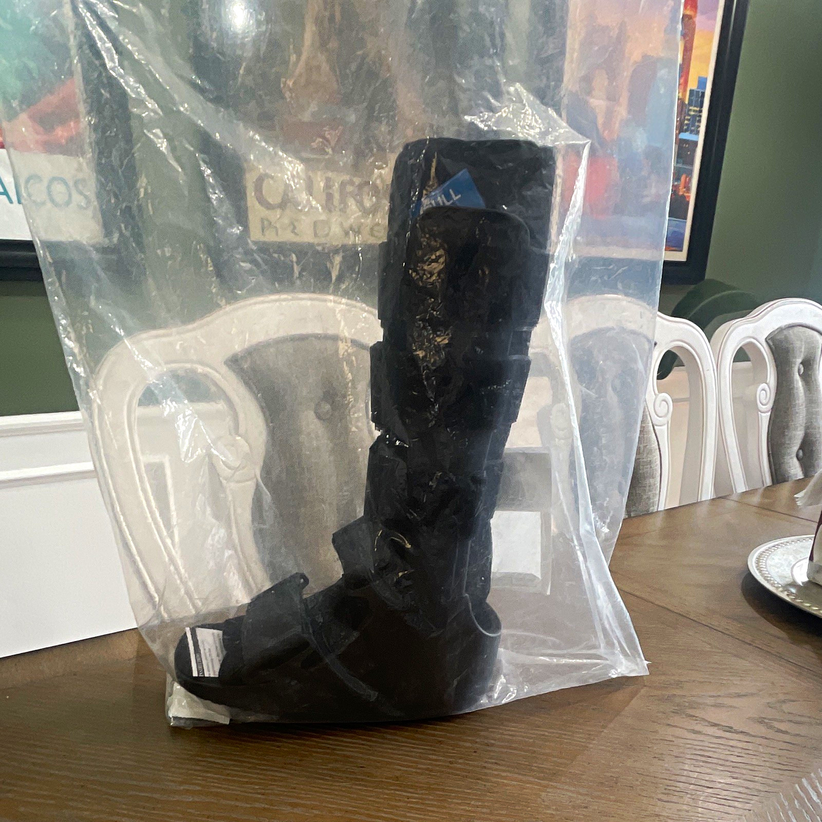 Black Orthopedic Walking Boot Air Cast, Size S, Ankle Foot Leg