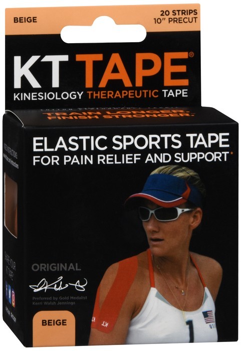 KT Tape Kinesiology Therapeutic Tape Elastic Sports Tape Precut Strips Beige 20