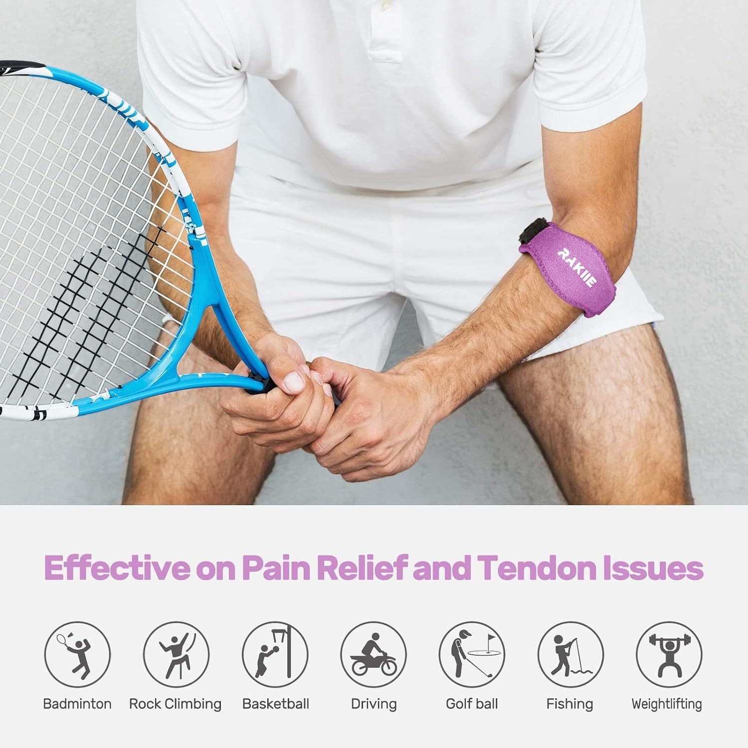Breathable and Lightweight Elbow Brace for Sports – Non-Slip Adjustable Fit