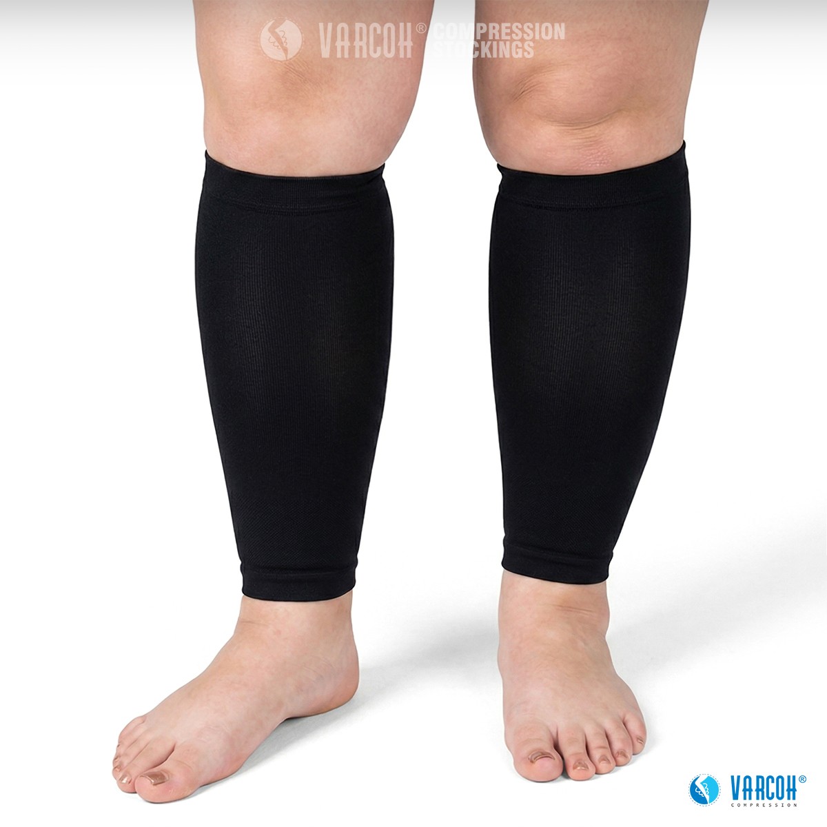 30-40 mmHg Compression Socks Footless Calf Sleeves Sport Recovery Varicose Veins