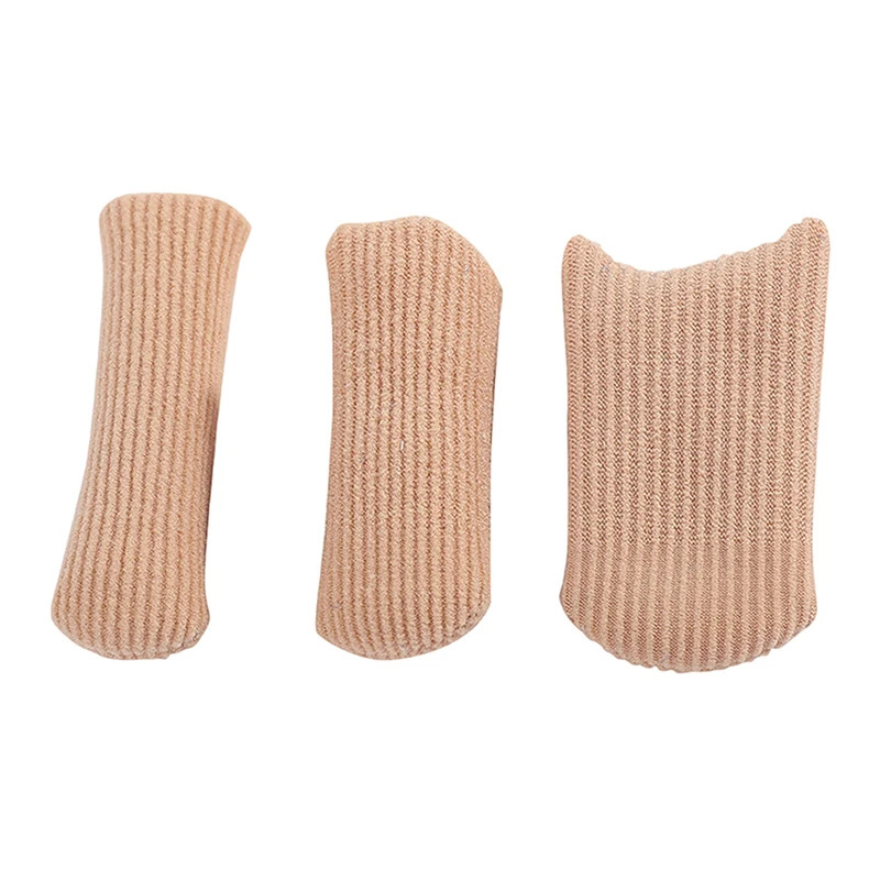 Bunions Corns Foot Pain Relief Orthotics Fabric Silicone Toe Tube Cover Protecto