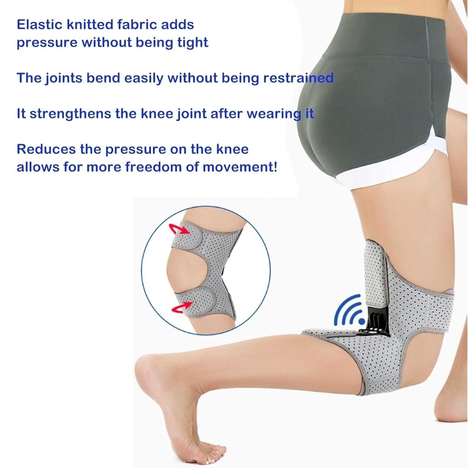 KNEE Assistive Device,Knee Brace for Pain Relief Walk Support,Stabilizer Pad