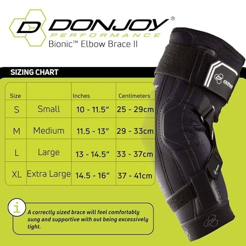 DonJoy Bionic Elbow Brace Small Hinged Support for Injury Recovery