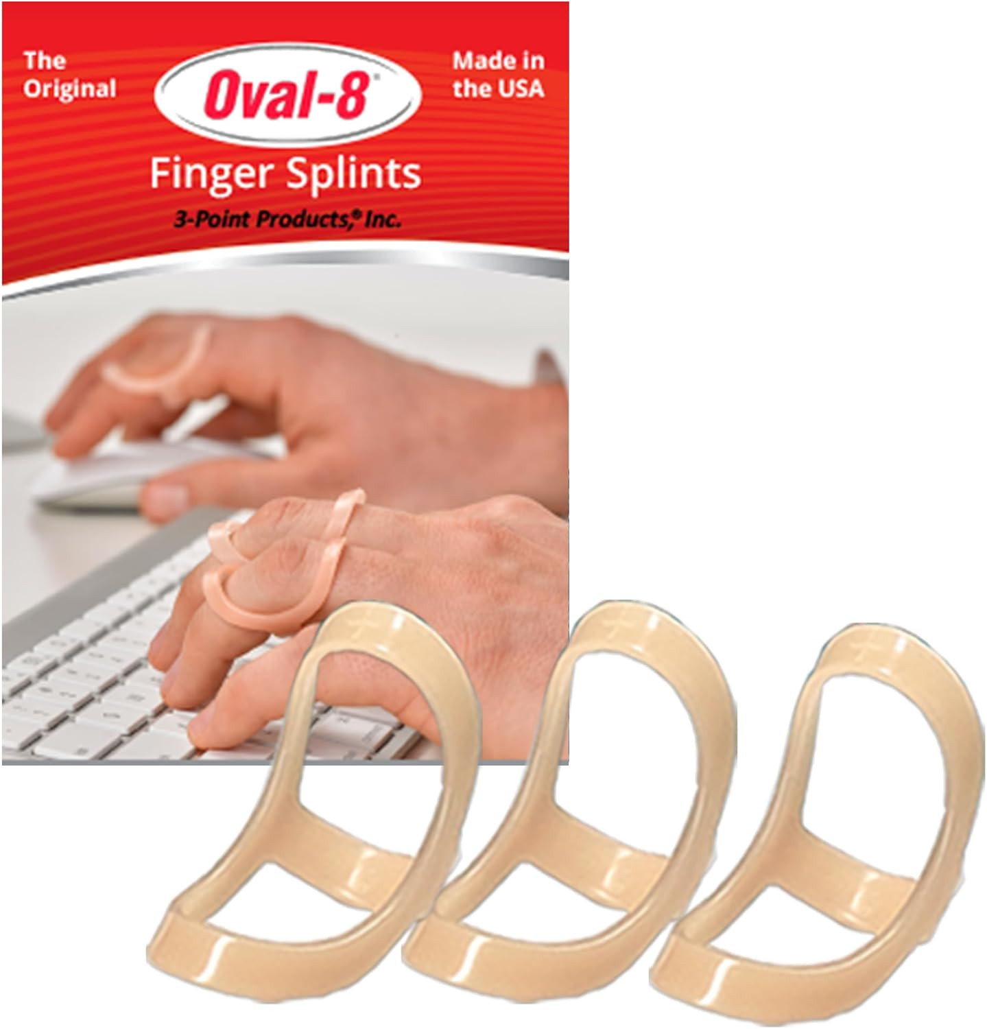 Oval-8 Finger Splints, Support and Protection for Arthritis, Trigger Finger or T