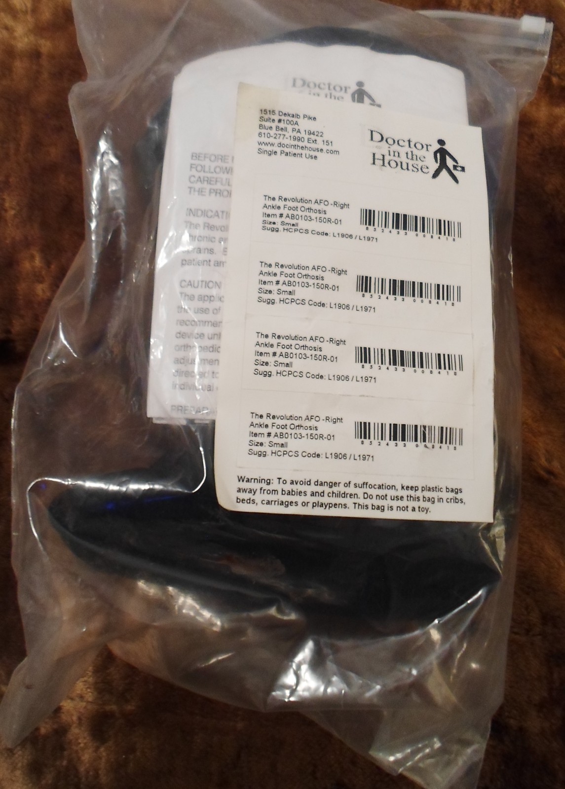 NEW Doctor In The House DITH Right Small Ankle Foot Brace Support L1906 L1971