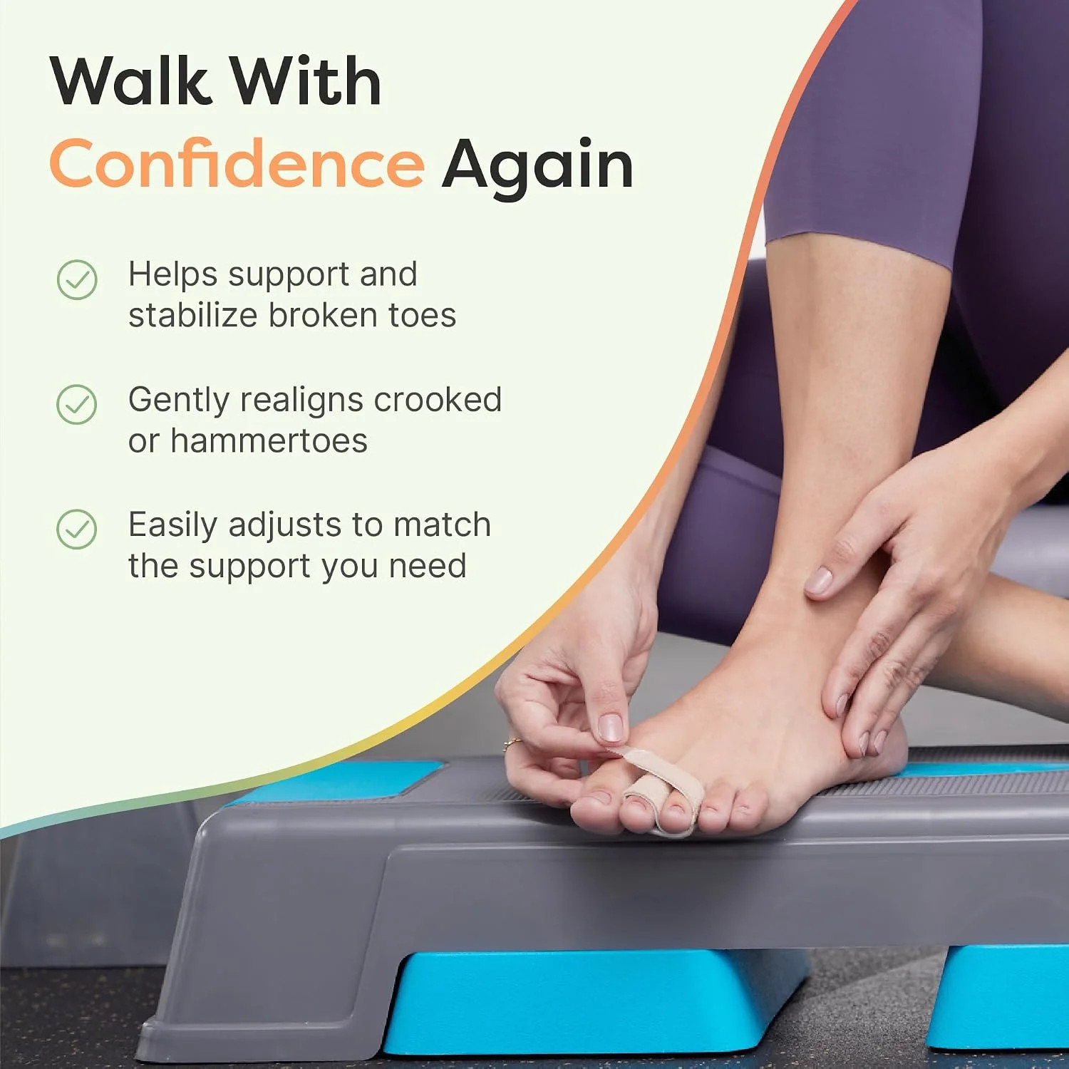 ZenToes Hammer Toe Straightener, Broken Toe Splint & Buddy Wraps, 4 Ct | Buddy t
