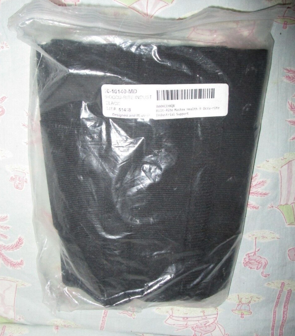 NEW M Bilt-Rite Mastex Health 9″ Occu-Rite Industrial Support BLACK 10-10140