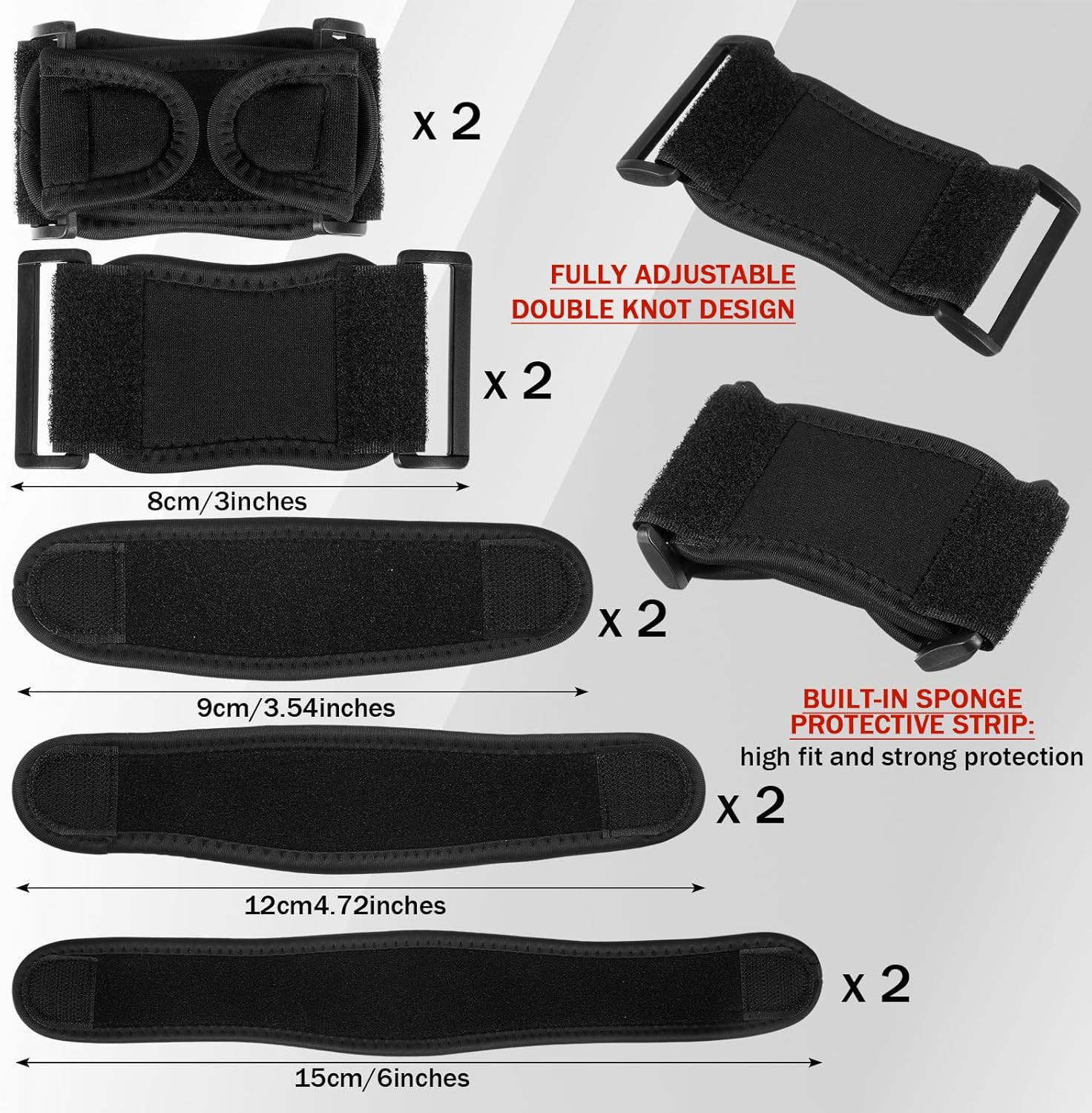 2 Sets Kids Osgood Schlatter Knee Brace Youth Kids Patella Brace Strap with 3…