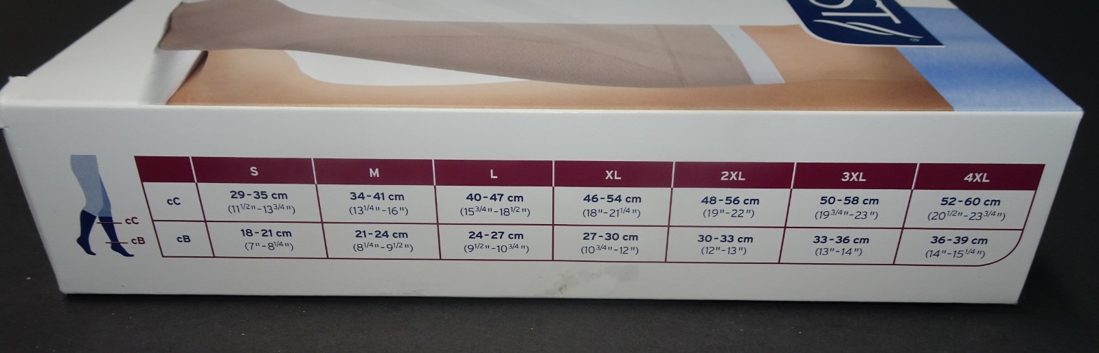 JOBST Medical compression Leg 40 mmhg 114489 2X Large Beige Knee High w/ zipper