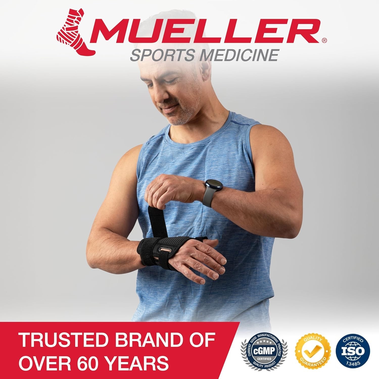 Breathable Thumb Stabilizer for Arthritis & Injuries – One Size Fits Most, Black