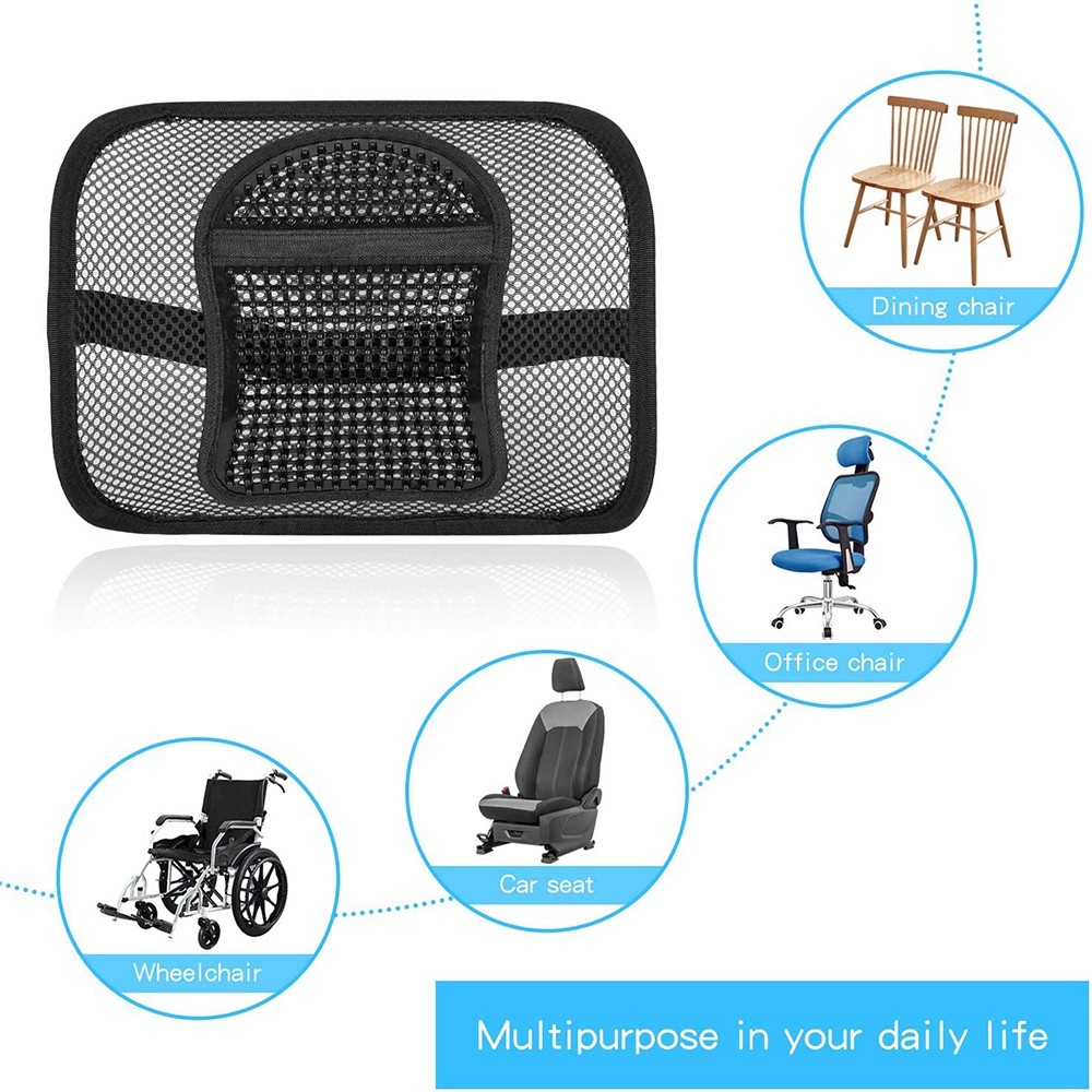 Mesh Back Support for Chair, Lumbar/Chair Back Support with Elastic3571
