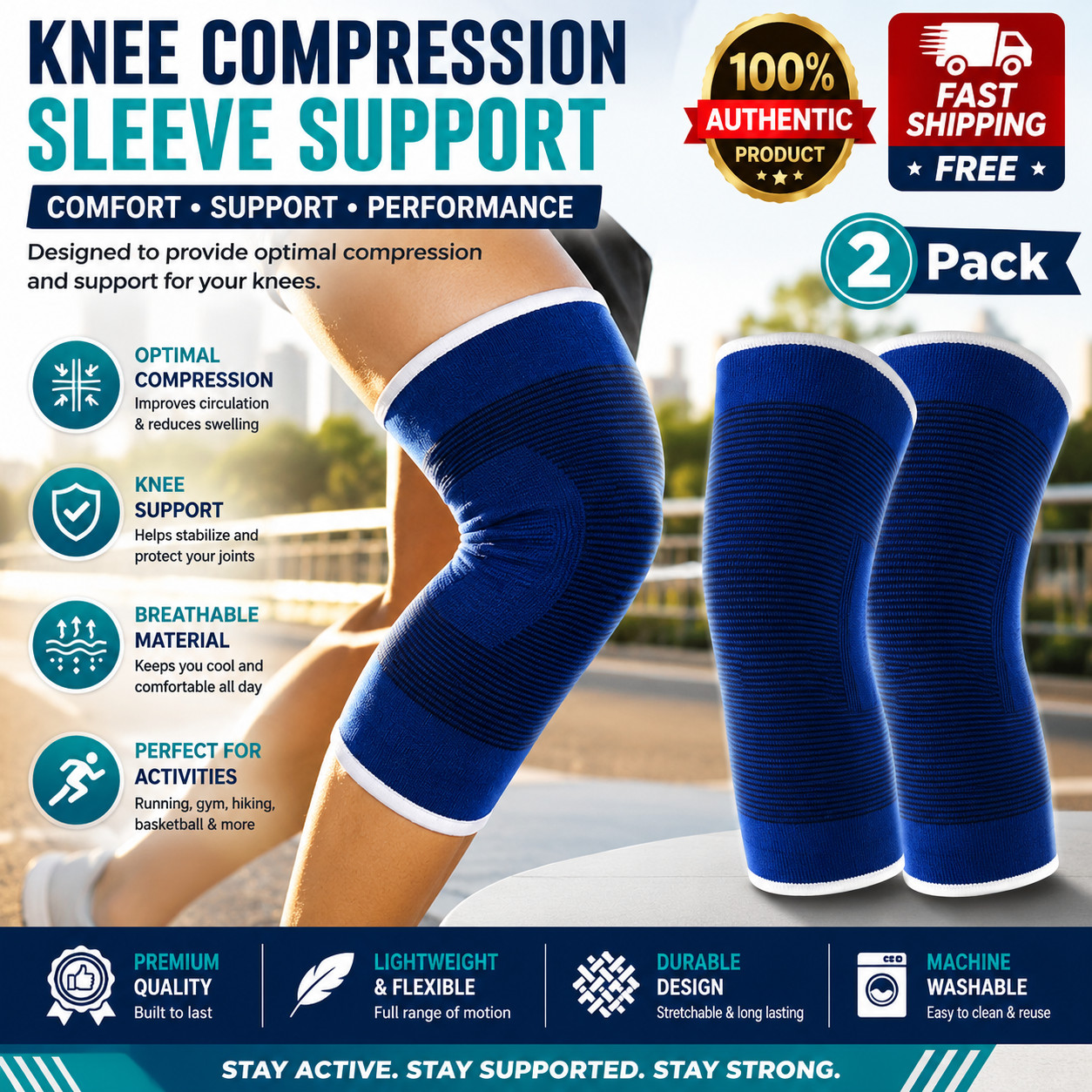 Elbow Elastic Compression Sleeve Elbow Brace Tennis Arthritis Bursitis Relief