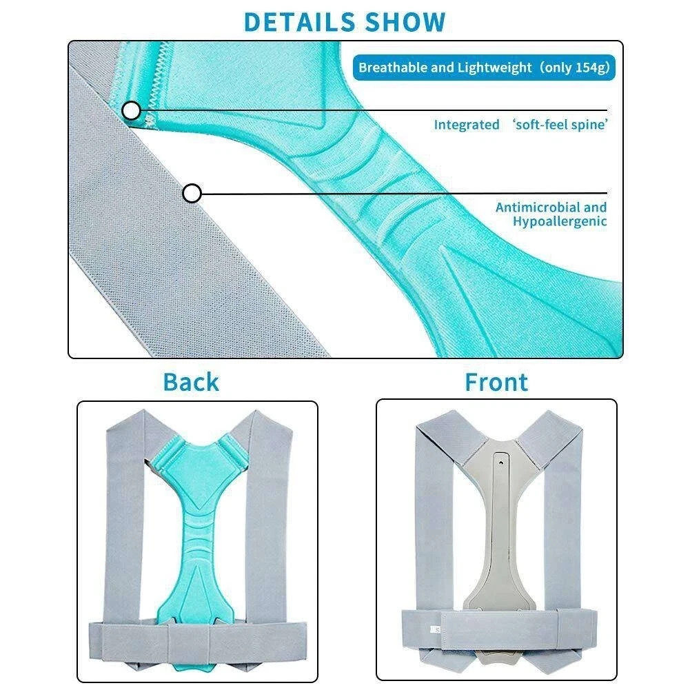 Back Brace Posture Corrector, Shoulder Straightener for Upper and Lower back