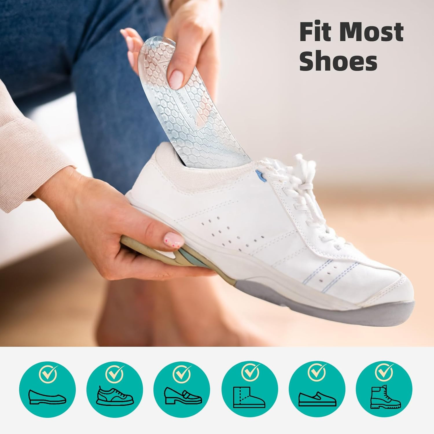 Heel Lifts, Shoe Lifts for Uneven Legs, 4 Layers Adjustable Orthopedic Heel Lift
