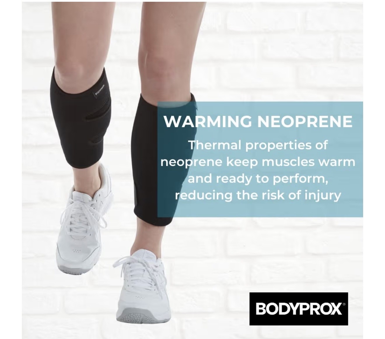 Bodyprox Calf Support Brace 2 Pack Adjustable Shin Splint Compression Wraps