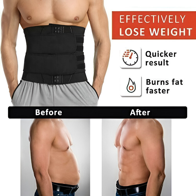 Women Trimmer Belt Waist Trainer Sweat Shaper Stomach Fat Burner Weight Loss